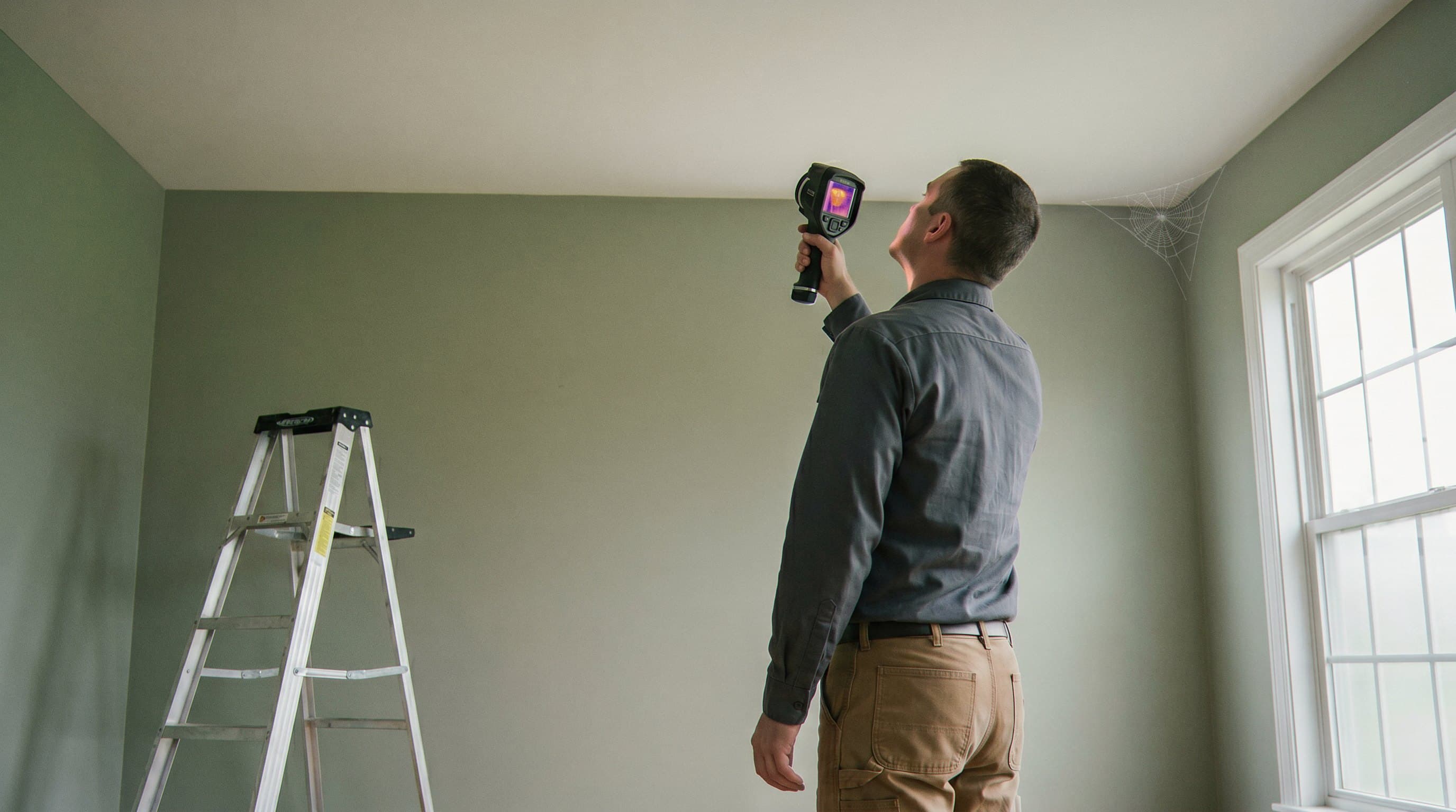 Thermal camera scanning for hidden water